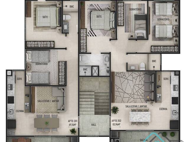 #524 - Apartamento para Venda em Navegantes - SC - 2