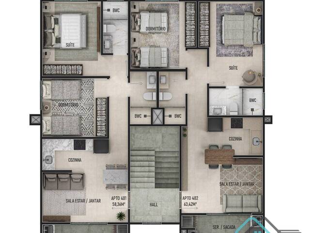 #539 - Apartamento para Venda em Navegantes - SC - 2