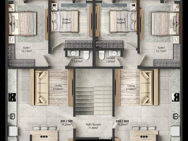 #606 - Apartamento para Venda em Navegantes - SC